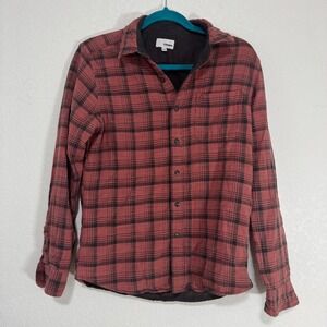 Sonoma Goods For Life‎ Men's Plaid Flannel Shirt Red Black Long Sleeve Size S